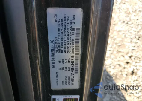 2013 Smart Fortwo Pure z USA, uszkodzony, nr VIN WMEEJ31X88K147216